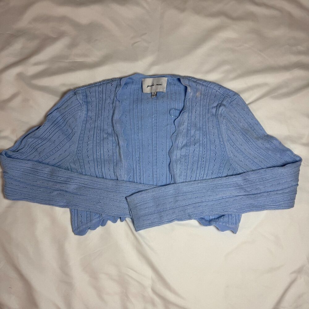 Pink Rose Blue open front cardigan